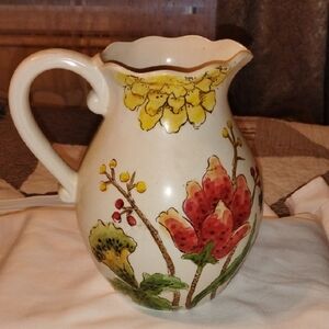 Maxcera Mum Floral Multi Purpose Ceramic Pitcher Discontinued